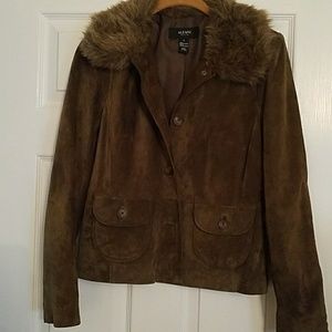 Alfani, olive suede jacket